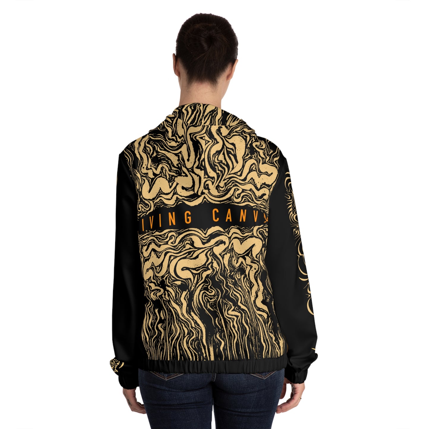 Artistic Women’s Full-Zip Hoodie - Stylish AOP, Boho Chic Outerwear, Perfect for Cozy Days, Festival Fashion, Unique Gift Idea