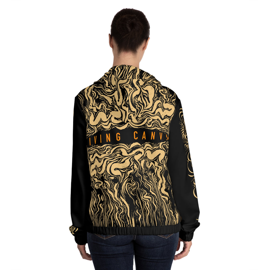 Artistic Women’s Full-Zip Hoodie - Stylish AOP, Boho Chic Outerwear, Perfect for Cozy Days, Festival Fashion, Unique Gift Idea