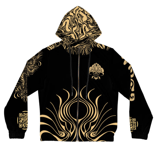 Artistic Women’s Full-Zip Hoodie - Stylish AOP, Boho Chic Outerwear, Perfect for Cozy Days, Festival Fashion, Unique Gift Idea